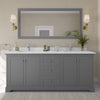 Custom image for Dark Gray with Polished Chrome Trim / Carrara Cultured Marble / 70