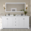 Custom image for White with Matte Black Trim / Carrara Cultured Marble / 70