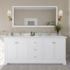 Custom image for White with Brushed Gold Trim / Carrara Cultured Marble / 70