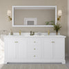 Custom image for White with Brushed Gold Trim / White Quartz / 70