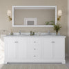 Custom image for White with Polished Chrome Trim / White Carrara Marble / 70