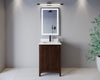 Custom image for Dark Walnut with Matte Black Trim / White Quartz / No Mirror
