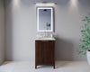 Custom image for Dark Walnut with Brushed Nickel Trim / Giotto Quartz / No Mirror