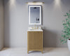 Custom image for Natural Oak with Brushed Gold Trim / Carrara Cultured Marble / No Mirror