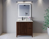 Custom image for Dark Walnut with Matte Black Trim / Giotto Quartz / No Mirror