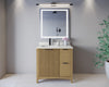 Custom image for Natural Oak with Matte Black Trim / Giotto Quartz / No Mirror