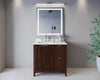 Custom image for Natural Oak with Brushed Nickel Trim / White Cultured Marble / No Mirror