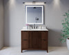 Custom image for Dark Walnut with Matte Black Trim / Carrara Cultured Marble / No Mirror
