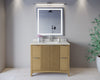 Custom image for Natural Oak with Brushed Nickel Trim / Giotto Quartz / No Mirror