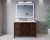 Custom image for Dark Walnut with Matte Black Trim / Carrara Cultured Marble / No Mirror
