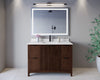 Custom image for Dark Walnut with Matte Black Trim / White Cultured Marble / No Mirror
