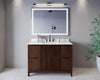 Custom image for Dark Walnut with Matte Black Trim / White Quartz / No Mirror