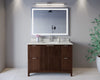 Custom image for Dark Walnut with Brushed Nickel Trim / Giotto Quartz / No Mirror