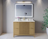 Custom image for Natural Oak with Brushed Gold Trim / Carrara Cultured Marble / No Mirror