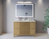 Custom image for Natural Oak with Brushed Nickel Trim / Giotto Quartz / No Mirror