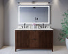 Custom image for Dark Walnut with Matte Black Trim / Carrara Cultured Marble / No Mirror
