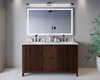 Custom image for Dark Walnut with Matte Black Trim / Giotto Quartz / No Mirror