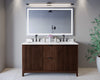 Custom image for Dark Walnut with Matte Black Trim / White Quartz / No Mirror