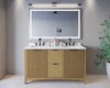 Custom image for Natural Oak with Matte Black Trim / White Cultured Marble / No Mirror