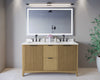 Custom image for Natural Oak with Matte Black Trim / White Quartz / No Mirror