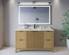 Custom image for Natural Oak with Matte Black Trim / Giotto Quartz / No Mirror