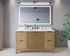 Custom image for Natural Oak with Matte Black Trim / White Quartz / No Mirror
