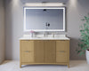 Custom image for Natural Oak with Brushed Nickel Trim / Carrara Cultured Marble / No Mirror