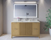Custom image for Natural Oak with Brushed Nickel Trim / Giotto Quartz / No Mirror