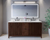 Custom image for Dark Walnut with Matte Black Trim / Carrara Cultured Marble / No Mirror