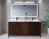 Custom image for Dark Walnut with Matte Black Trim / White Cultured Marble / No Mirror