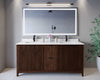 Custom image for Dark Walnut with Matte Black Trim / White Quartz / No Mirror
