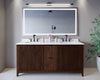 Custom image for Dark Walnut with Matte Black Trim / White Quartz / No Mirror