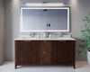 Custom image for Dark Walnut with Brushed Nickel Trim / Giotto Quartz / No Mirror
