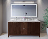Custom image for Dark Walnut with Brushed Nickel Trim / White Cultured Marble / No Mirror