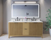 Custom image for Natural Oak with Matte Black Trim / Carrara Cultured Marble / No Mirror