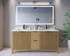 Custom image for Natural Oak with Matte Black Trim / White Carrara Marble / No Mirror
