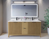 Custom image for Natural Oak with Matte Black Trim / White Cultured Marble / No Mirror