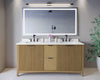 Custom image for Natural Oak with Matte Black Trim / White Quartz / No Mirror