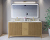 Custom image for Natural Oak with Brushed Gold Trim / Giotto Quartz / No Mirror