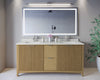 Custom image for Natural Oak with Brushed Nickel Trim / Giotto Quartz / No Mirror