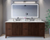 Custom image for Dark Walnut with Matte Black Trim / Carrara Cultured Marble / No Mirror