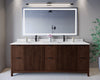 Custom image for Dark Walnut with Matte Black Trim / White Cultured Marble / No Mirror
