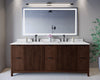 Custom image for Dark Walnut with Matte Black Trim / White Cultured Marble / No Mirror