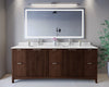 Custom image for Dark Walnut with Brushed Nickel Trim / Carrara Cultured Marble / No Mirror