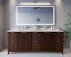 Custom image for Dark Walnut with Brushed Nickel Trim / Giotto Quartz / No Mirror