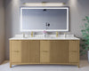 Custom image for Natural Oak with Brushed Gold Trim / Carrara Cultured Marble / No Mirror