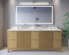 Custom image for Natural Oak with Brushed Nickel Trim / White Quartz / No Mirror