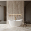 Custom image for White with Polished Chrome Trim and Brushed Gold Faucet / 60