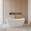 Custom image for White with Shiny White Trim and Matte Black Faucet / 66