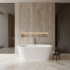 Custom image for White with Polished Chrome Trim and Matte Black Faucet / 67
